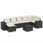 vidaXL 8-tlg. Garten-Sofagarnitur mit Kissen Schwarz Poly Rattan vidaXL 8-tlg. Garten-Sofagarnitur mit Kissen Schwarz Poly Rattan