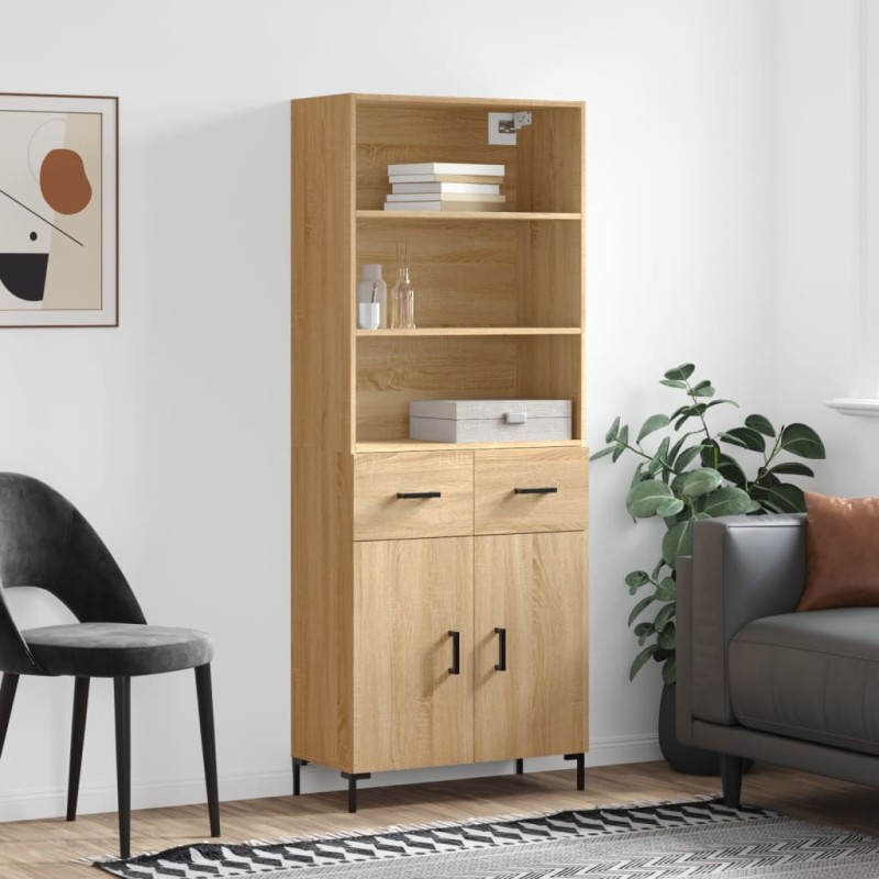 Highboard Sonoma-Eiche 69,5x34x180 cm Holzwerkstoff Highboard Sonoma-Eiche 69,5x34x180 cm Holzwerkstoff