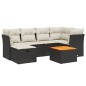 vidaXL 7-tlg. Garten-Sofagarnitur mit Kissen Schwarz Poly Rattan vidaXL 7-tlg. Garten-Sofagarnitur mit Kissen Schwarz Poly Rattan