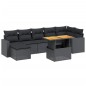 vidaXL 8-tlg. Garten-Sofagarnitur mit Kissen Schwarz Poly Rattan vidaXL 8-tlg. Garten-Sofagarnitur mit Kissen Schwarz Poly Rattan