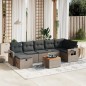 vidaXL 8-tlg. Garten-Sofagarnitur mit Kissen Grau Poly Rattan vidaXL 8-tlg. Garten-Sofagarnitur mit Kissen Grau Poly Rattan