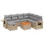 vidaXL 8-tlg. Garten-Sofagarnitur mit Kissen Beige Poly Rattan vidaXL 8-tlg. Garten-Sofagarnitur mit Kissen Beige Poly Rattan