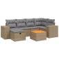 vidaXL 7-tlg. Garten-Sofagarnitur mit Kissen Beige Poly Rattan vidaXL 7-tlg. Garten-Sofagarnitur mit Kissen Beige Poly Rattan