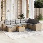 vidaXL 9-tlg. Garten-Sofagarnitur mit Kissen Beige Poly Rattan vidaXL 9-tlg. Garten-Sofagarnitur mit Kissen Beige Poly Rattan