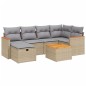 vidaXL 7-tlg. Garten-Sofagarnitur mit Kissen Beige Poly Rattan vidaXL 7-tlg. Garten-Sofagarnitur mit Kissen Beige Poly Rattan