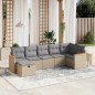 vidaXL 7-tlg. Garten-Sofagarnitur mit Kissen Beige Poly Rattan vidaXL 7-tlg. Garten-Sofagarnitur mit Kissen Beige Poly Rattan
