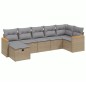 vidaXL 7-tlg. Garten-Sofagarnitur mit Kissen Beige Poly Rattan vidaXL 7-tlg. Garten-Sofagarnitur mit Kissen Beige Poly Rattan