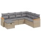 vidaXL 7-tlg. Garten-Sofagarnitur mit Kissen Beige Poly Rattan vidaXL 7-tlg. Garten-Sofagarnitur mit Kissen Beige Poly Rattan