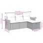 vidaXL 4-tlg. Garten-Sofagarnitur mit Kissen Schwarz Poly Rattan vidaXL 4-tlg. Garten-Sofagarnitur mit Kissen Schwarz Poly Rattan