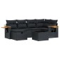 vidaXL 7-tlg. Garten-Sofagarnitur mit Kissen Schwarz Poly Rattan vidaXL 7-tlg. Garten-Sofagarnitur mit Kissen Schwarz Poly Rattan