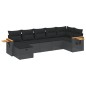 vidaXL 7-tlg. Garten-Sofagarnitur mit Kissen Schwarz Poly Rattan vidaXL 7-tlg. Garten-Sofagarnitur mit Kissen Schwarz Poly Rattan