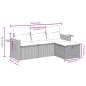 vidaXL 4-tlg. Garten-Sofagarnitur mit Kissen Grau Poly Rattan vidaXL 4-tlg. Garten-Sofagarnitur mit Kissen Grau Poly Rattan