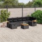 vidaXL 8-tlg. Garten-Sofagarnitur mit Kissen Schwarz Poly Rattan vidaXL 8-tlg. Garten-Sofagarnitur mit Kissen Schwarz Poly Rattan