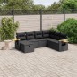 vidaXL 7-tlg. Garten-Sofagarnitur mit Kissen Schwarz Poly Rattan vidaXL 7-tlg. Garten-Sofagarnitur mit Kissen Schwarz Poly Rattan