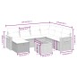 vidaXL 8-tlg. Garten-Sofagarnitur mit Kissen Schwarz Poly Rattan vidaXL 8-tlg. Garten-Sofagarnitur mit Kissen Schwarz Poly Rattan