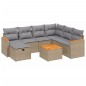 vidaXL 8-tlg. Garten-Sofagarnitur mit Kissen Beige Poly Rattan vidaXL 8-tlg. Garten-Sofagarnitur mit Kissen Beige Poly Rattan