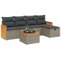 vidaXL 6-tlg. Garten-Sofagarnitur mit Kissen Grau Poly Rattan vidaXL 6-tlg. Garten-Sofagarnitur mit Kissen Grau Poly Rattan