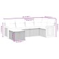 vidaXL 6-tlg. Garten-Sofagarnitur mit Kissen Beige Poly Rattan vidaXL 6-tlg. Garten-Sofagarnitur mit Kissen Beige Poly Rattan