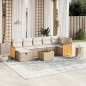 vidaXL 8-tlg. Garten-Sofagarnitur mit Kissen Beige Poly Rattan vidaXL 8-tlg. Garten-Sofagarnitur mit Kissen Beige Poly Rattan