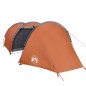 vidaXL Campingzelt 4 Personen Grau & Orange 405x170x106 cm 185T Taft vidaXL Campingzelt 4 Personen Grau & Orange 405x170x106 cm 185T Taft