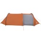vidaXL Campingzelt 4 Personen Grau & Orange 405x170x106 cm 185T Taft vidaXL Campingzelt 4 Personen Grau & Orange 405x170x106 cm 185T Taft