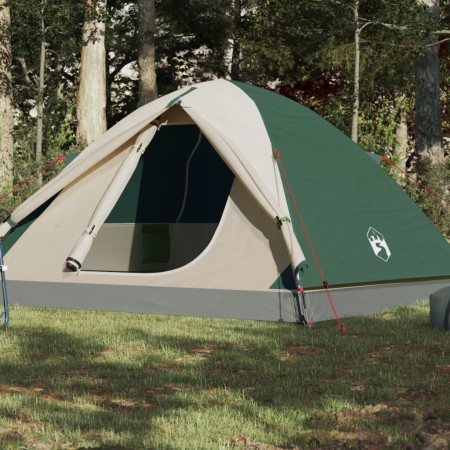 vidaXL Campingzelt 6 Personen Grün 348x340x190 cm 190T Taft