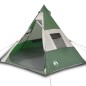 vidaXL Campingzelt 7 Personen Grün 350x350x280 cm 185T Taft vidaXL Campingzelt 7 Personen Grün 350x350x280 cm 185T Taft