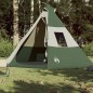 vidaXL Campingzelt 7 Personen Grün 350x350x280 cm 185T Taft vidaXL Campingzelt 7 Personen Grün 350x350x280 cm 185T Taft