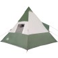 vidaXL Campingzelt 7 Personen Grün 350x350x280 cm 185T Taft vidaXL Campingzelt 7 Personen Grün 350x350x280 cm 185T Taft