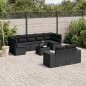 vidaXL 10-tlg. Garten-Sofagarnitur mit Kissen Schwarz Poly Rattan vidaXL 10-tlg. Garten-Sofagarnitur mit Kissen Schwarz Poly Rattan