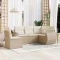 vidaXL 5-tlg. Garten-Sofagarnitur mit Kissen Beige Poly Rattan vidaXL 5-tlg. Garten-Sofagarnitur mit Kissen Beige Poly Rattan