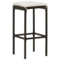 vidaXL 3-tlg. Gartenbar-Set mit Kissen Poly Rattan Braun vidaXL 3-tlg. Gartenbar-Set mit Kissen Poly Rattan Braun