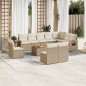 vidaXL 11-tlg. Garten-Sofagarnitur mit Kissen Beige Poly Rattan vidaXL 11-tlg. Garten-Sofagarnitur mit Kissen Beige Poly Rattan