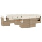 vidaXL 11-tlg. Garten-Sofagarnitur mit Kissen Beige Poly Rattan vidaXL 11-tlg. Garten-Sofagarnitur mit Kissen Beige Poly Rattan