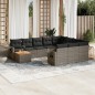 vidaXL 11-tlg. Garten-Sofagarnitur mit Kissen Grau Poly Rattan vidaXL 11-tlg. Garten-Sofagarnitur mit Kissen Grau Poly Rattan
