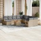 vidaXL 12-tlg. Garten-Sofagarnitur mit Kissen Beige Poly Rattan vidaXL 12-tlg. Garten-Sofagarnitur mit Kissen Beige Poly Rattan