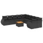 vidaXL 11-tlg. Garten-Sofagarnitur mit Kissen Schwarz Poly Rattan vidaXL 11-tlg. Garten-Sofagarnitur mit Kissen Schwarz Poly Rattan