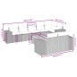 vidaXL 9-tlg. Garten-Sofagarnitur mit Kissen Grau Poly Rattan vidaXL 9-tlg. Garten-Sofagarnitur mit Kissen Grau Poly Rattan