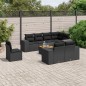 vidaXL 9-tlg. Garten-Sofagarnitur mit Kissen Schwarz Poly Rattan vidaXL 9-tlg. Garten-Sofagarnitur mit Kissen Schwarz Poly Rattan