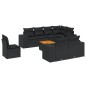 vidaXL 9-tlg. Garten-Sofagarnitur mit Kissen Schwarz Poly Rattan vidaXL 9-tlg. Garten-Sofagarnitur mit Kissen Schwarz Poly Rattan