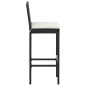 5-tlg. Gartenbar-Set mit Kissen Poly Rattan Schwarz 5-tlg. Gartenbar-Set mit Kissen Poly Rattan Schwarz