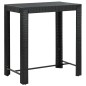 5-tlg. Gartenbar-Set mit Kissen Poly Rattan Schwarz 5-tlg. Gartenbar-Set mit Kissen Poly Rattan Schwarz