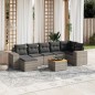 vidaXL 8-tlg. Garten-Sofagarnitur mit Kissen Grau Poly Rattan vidaXL 8-tlg. Garten-Sofagarnitur mit Kissen Grau Poly Rattan