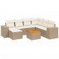 vidaXL 8-tlg. Garten-Sofagarnitur mit Kissen Beige Poly Rattan vidaXL 8-tlg. Garten-Sofagarnitur mit Kissen Beige Poly Rattan