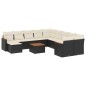 vidaXL 12-tlg. Garten-Sofagarnitur mit Kissen Schwarz Poly Rattan vidaXL 12-tlg. Garten-Sofagarnitur mit Kissen Schwarz Poly Rattan