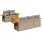 vidaXL 6-tlg. Garten-Sofagarnitur mit Kissen Beige Poly Rattan vidaXL 6-tlg. Garten-Sofagarnitur mit Kissen Beige Poly Rattan