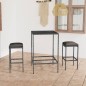vidaXL 3-tlg. Gartenbar-Set mit Kissen Poly Rattan Grau vidaXL 3-tlg. Gartenbar-Set mit Kissen Poly Rattan Grau