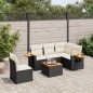 vidaXL 6-tlg. Garten-Sofagarnitur mit Kissen Schwarz Poly Rattan vidaXL 6-tlg. Garten-Sofagarnitur mit Kissen Schwarz Poly Rattan