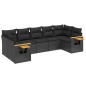vidaXL 7-tlg. Garten-Sofagarnitur mit Kissen Schwarz Poly Rattan vidaXL 7-tlg. Garten-Sofagarnitur mit Kissen Schwarz Poly Rattan