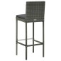 vidaXL 5-tlg. Gartenbar-Set mit Kissen Poly Rattan Grau vidaXL 5-tlg. Gartenbar-Set mit Kissen Poly Rattan Grau